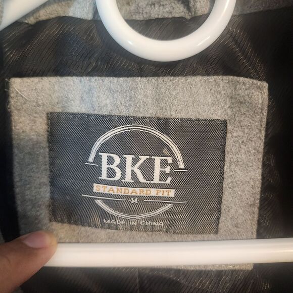 BKE Gray Button-Up Pea Coat, Size Medium - Picture 2 of 3